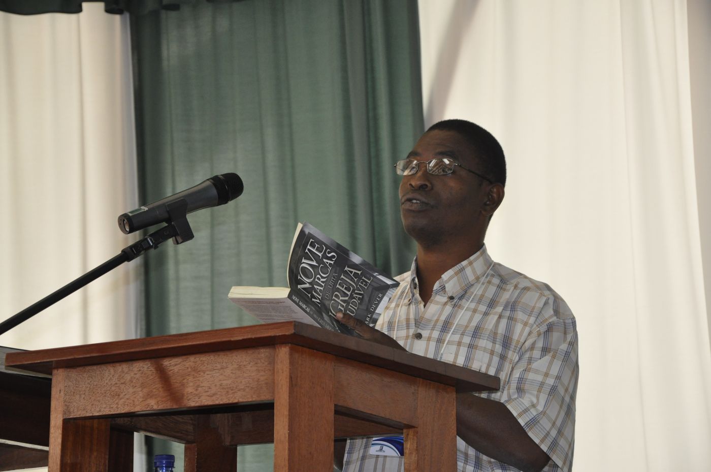 Pastor preaching during a training gathering