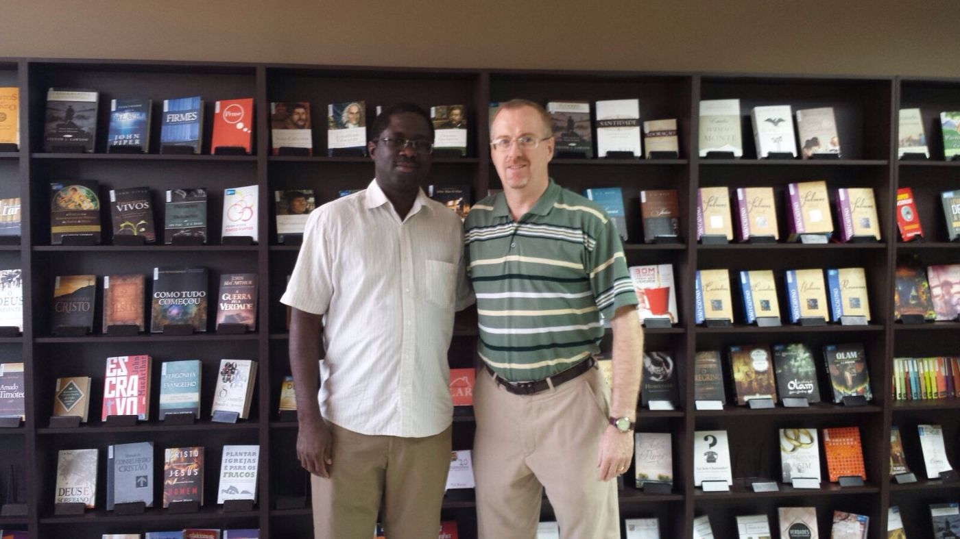 Meeting with a pastor in Guinea-Bissau
